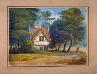 Ansicht der Lodge im Hyde Park, London, 1826