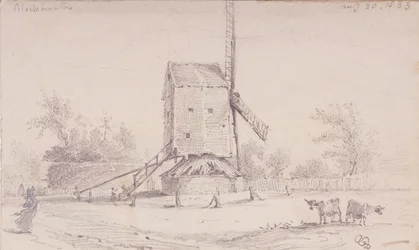 Ansicht der Windmühle auf Blackheath, Greenwich, London, 1833