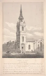 St. Mary Le Bow, graviert von William Wise