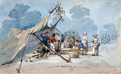 Ansicht der Besucher der Peckham-Messe, London