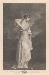 Westfenster der Kapelle, New College Oxford: Die Tugenden - Mäßigkeit