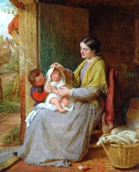 Mit Baby spielen, 1863