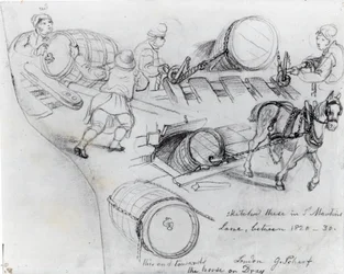 Fuhrleute und Pferd, ca. 1820-30
