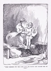 Der Cheiron legte ihm die Leier in die Hände und brachte ihn zum Spielen, aus The Heroes, veröffentlicht von George Allen und Unwin 1929
