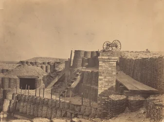 Befestigungen in der Nähe von Charleston, South Carolina, ca. 1861