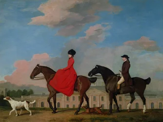 John und Sophia Musters reiten in Colwick Hall, 1777