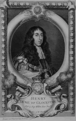 Henry, Herzog von Gloucester (1639-60), jüngerer Bruder von Charles II, graviert vom Künstler
