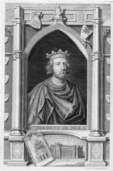 Heinrich III. (1207-72) König von England ab 1216, graviert vom Künstler