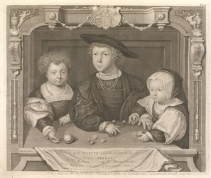 Drei Kinder König Heinrichs VII. und Elisabeths von York, seiner Königin