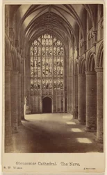 Kathedrale von Gloucester. Das Kirchenschiff.
