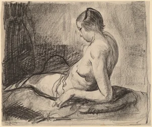 Liegendes nacktes Mädchen, 1919