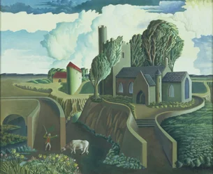 Eine Kirche auf dem Hügel, 1930er Jahre