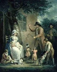 Tanzende Hunde, graviert von Thomas Gaugain, veröffentlicht von T. Philipe, 1796 (Punktstich)