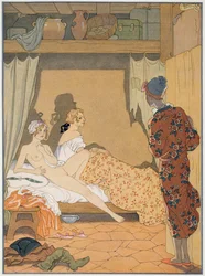 Schlafzimmerszene, Illustration aus 