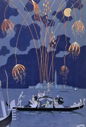 Feuerwerk in Venedig, Illustration für 