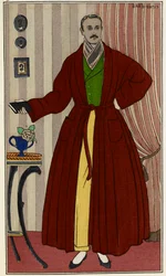 Mann im Morgenmantel