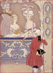 Frauen in einer Theaterloge, Illustration aus 