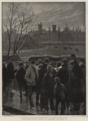 Halbmast, Morgendämmerung in Osborne, 23. Januar