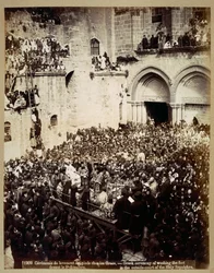 Zeremonie der Fußwaschung, Kirche des Heiligen Grabes, Jerusalem