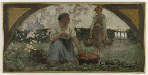 Skizze für den Speisesaal des Hôtel de Ville de Paris: Die Erdbeeren, ca. 1893