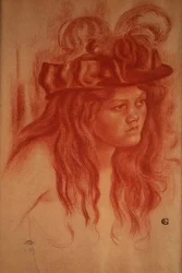 Junges Mädchen mit einem Hut