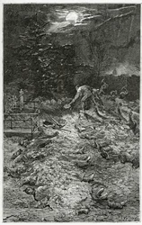 Friedhof Montmartre - Illustration aus Napoléon le Petit, 19. Jahrhundert
