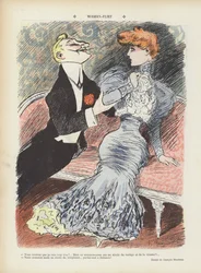 Modernes Flirten. Illustration für Le Rire