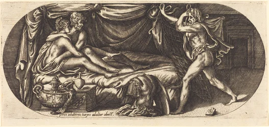 Mars und Venus von Vulkan überrascht