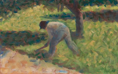 Bauer mit einer Hacke, ca. 1882