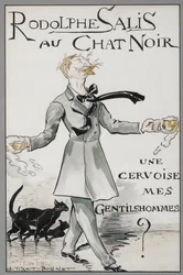 Rodolphe Salis im Chat Noir, ca. 1890