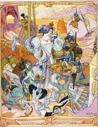 Zentrales Panel eines Triptychons aus dem Buch 