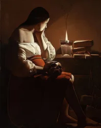 Maria Magdalen mit rauchender Flamme