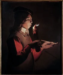 Der junge Raucher. Gemälde von Georges de La Tour (1593-1652)