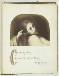 Ohne Titel [Illustration von Jesus mit biblischem Zitat], 1855-1868