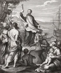 Der heilige Franz Xaver predigt