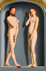 Adam und Eva, Triptychon der Familie Sedano, Außentafeln