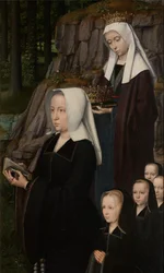 (Detail) des rechten Panels der Taufe Christi, ca. 1502-08