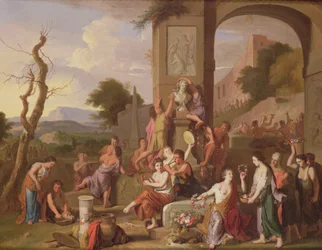 Ein Opferfest unter Ruinen