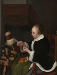 Die Spinnerin, 1652