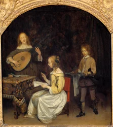 Das Konzert: Sänger und Spieler der Laute Theorbe