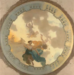 Decke mit Darstellung von Diana und ihren Gefährtinnen