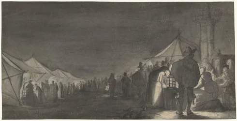 Der Milchmarkt in Zwolle, bei Abend