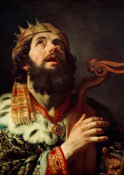 König David spielt die Harfe
