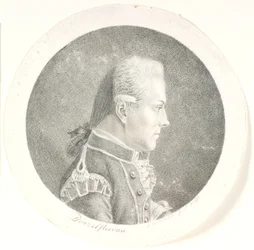 Porträt von Lars Benzelstjerne, schwedischer Seeoffizier (1759-1808). Brustbild. Profil nach rechts