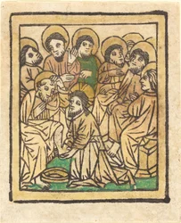 Christus wäscht den Aposteln die Füße