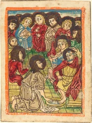Christus wäscht die Füße der Apostel