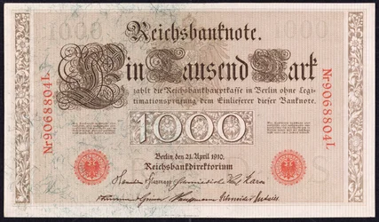 Ein Tausend-Mark-Schein, 1910