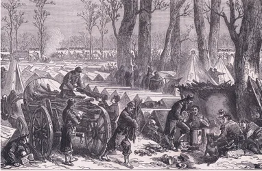 Biwak der Truppen von General Du Croy im Wald von Vincennes, 