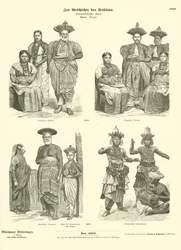 Ceylonesische Kostüme, 1880