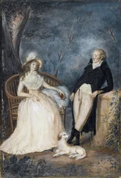 Charlotte von Stein und Johann Wolfgang von Goethe im Gespräch